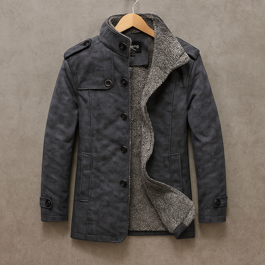 Beckham | Structured High-Collar Longline Statement Jacket