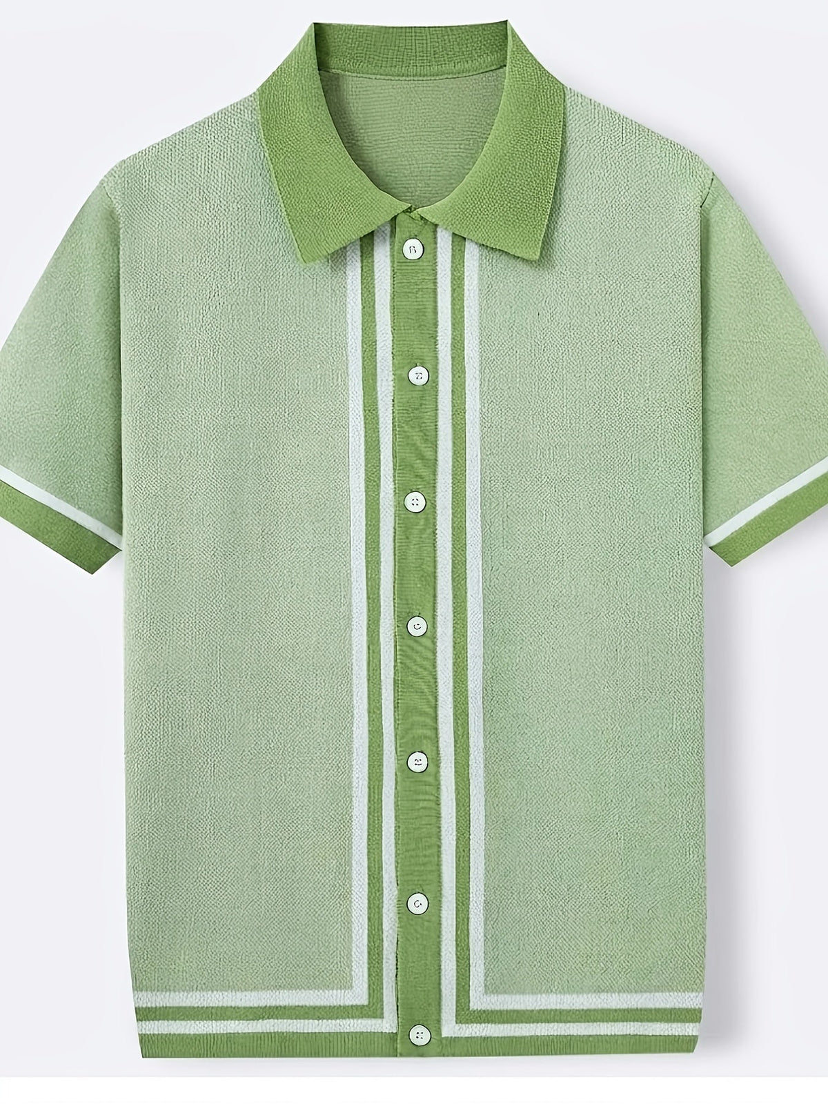 Cedric | Retro Striped Knit Shirt