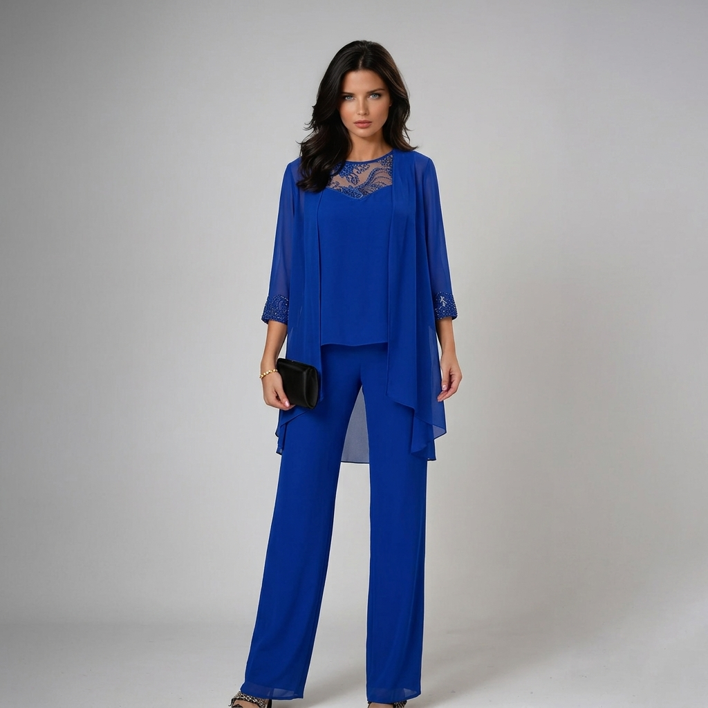 Iva | Elegant Beaded Three-Piece Set