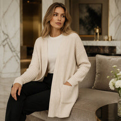 Claire Ribbed Knit Cardigan - Sofia & Elina