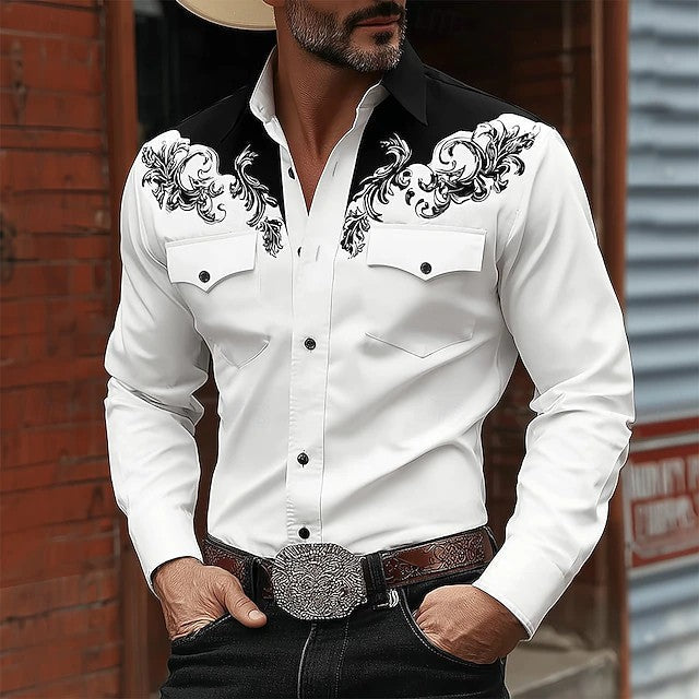 Colton | Western Print Button-Up Shirt